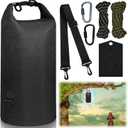 Bear Bag Hanging Kit, 10L Waterproof Bear Bags for Food Backpacking Camping, Ultralight Bear Proof Canister Gear for Food Storage with Survival Nylon Ropes, Clips, Rock Pouch, Pulley System