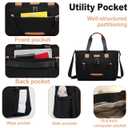 FHELAD Diaper Tote Bag, 4 in 1 Crossbody Diaper Bag with 16" Laptop Compartment, Black