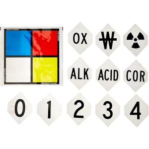 SmartSign NFPA Adhesive Label Kit (Placard, Digits & Symbols) | 34" Tall (Tip-to-Tip) Diamond Laminated Vinyl