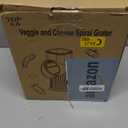 TOPAA Rotary Cheese Grater with Handle Vegetable Shredder with 5 Blades, Round Mando line Slicer and Food Chopper for Kitchen (White)