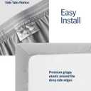 REST Evercool+ Fitted Sheet, Queen Size, Light Gray, 15" Deep (up to 18), Breathable Bedding for Hot Sleeper and Night Sweats, Bed Sheet with Ionic+ Self-Cleaning Silver Yarn for Sensitive Skin