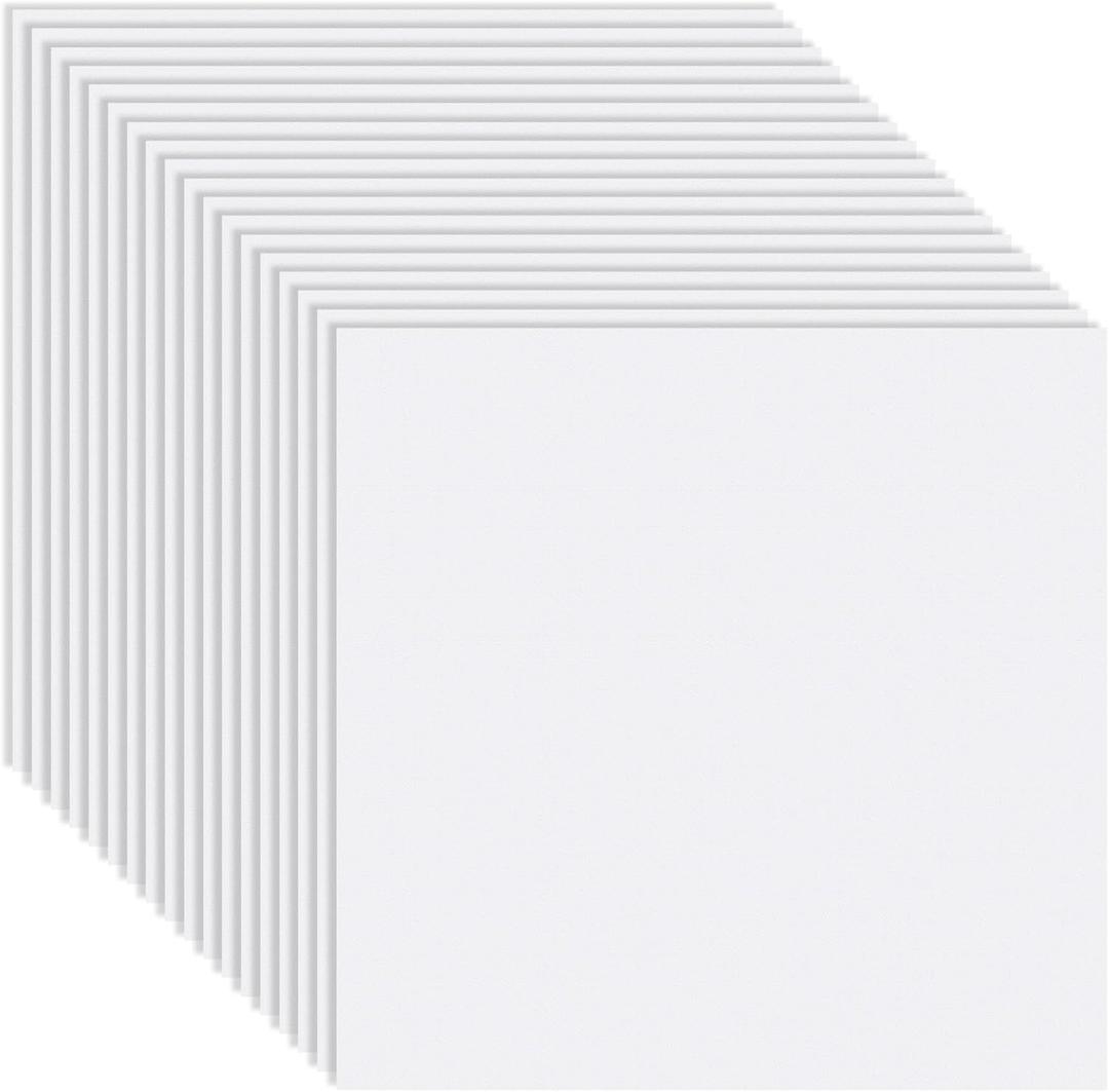 Frienda Drop Ceiling Tiles PVC Smooth Ceiling Panel Easy Drop in Installation for Waterproof Washable and Fire Rated to Prevent Breakage(2ft X 2ft,White,18 Pcs)