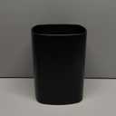 EmoH Small Bathroom Trash Can 2.1 Gallon /8-Liter Wastebasket, Modern Matte Black Stainless Steel Garbage Bin for Bedroom, Home Office, Toilet, RV, Under Sink, Near Desk