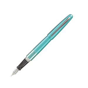 PILOT MR Retro Pop Collection Fountain Pen in Gift Box, Turquoise Barrel with Dots Accent, Fine Point Stainless Steel Nib, Refillable Black Ink (91436)