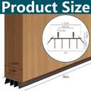 2 Pcs 36 Inch Vinyl Replacement Door Bottom,1-3/4 Inch Wide Replacement Door Bottom with Vinyl Fins,Vinyl Replacement Under Door Seal for Weather Stripping Door Insulation