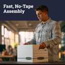 Bankers Box 4-Pack Basic Duty File Storage Boxes with Lids, Letter/Legal, STOR/FILE, (0070308)