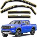in-Channel Window Visors Rain Guards for Nissan Frontier 2022-2026 Crew Cab