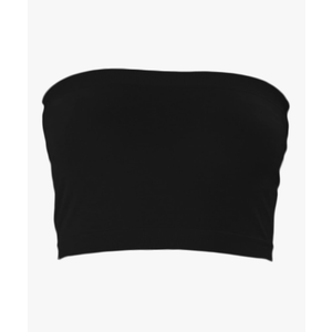 Women's Strapless Tube Tops Basic Bandeau Crop Sleeveless Backless Casual Sexy Going Out Tops Summer 2025, Size Small, Black 