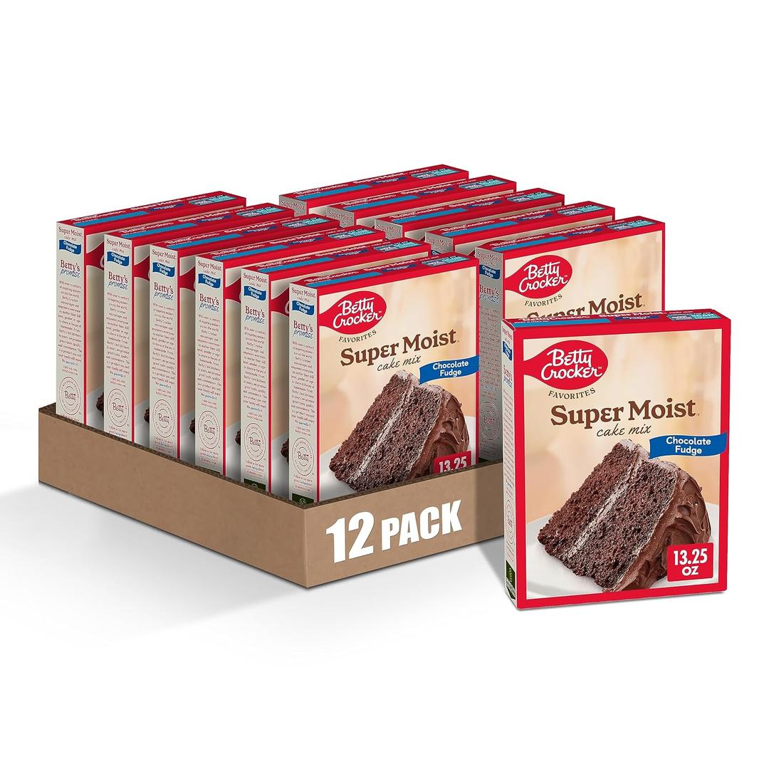 Betty Crocker Favorites Super Moist, Milk Chocolate, Cake Mix, 13.25 oz (Pack of 12), BBD: MAY 27/2027
