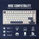EPOMAKER P75 Wireless Aluminum Mechanical Keyboard, Bluetooth 5.0/2.4GHz/USB-C Hot Swappable Custom Keyboard, Gasket Structure, RGB Backlit, for PC/Tablet/PS/Xbox (Silver, Zebra Switch)