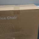 OLIXIS Criss Cross Legged Chairs Armless No Wheels Wide Seat Height Adjustable Swivel Padded PU Leather Home Office Desk Seating for Bedroom, Student, Study Room (Black)