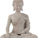 Buddha Statue for Home Decor Beige White-Buddha Statue Large for Spiritual 10.2''-Buddha Decor for Living Room-Buddha Statues for Zen Decor Indoor Buddha Gift for Shrine , Meditation or Relaxation