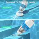 (2026 New) WYBOT Hyson 100P Handheld Pool Vacuum with Telescopic Alum Pole, Rechargeable Handheld Vacuum Cleaner, Replaceable Chassis, 60-Mins, Mesh Iron Filter, Ideal for Above & Inground Pools, Spas