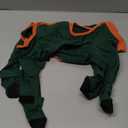 ROZKITCH Dog Onesie with Feet Covered, Prevent Licking & Shedding Recovery Suit, e-Collar Alternative 4-Sleeve with Adjustable Leg Straps, Post-Surgery Bodysuit for Medium Dogs Green M