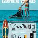 11' Inflatable Stand Up Paddle Board Extra Wide SUP for Adults & Kids of All Skill Levels, Stable Paddleboard with Pump, Fins, Backpack, Accessories & Waterproof Phone Pouch