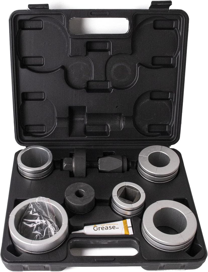 Exhaust Pipe Expander Tool Kit, 1-5/8" to 4-1/4" Tail Pipe Stretcher, 8-Piece Automotive Exhaust System Repair Tool with Storage Case