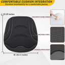 HOLDCY 2Pcs Car Seat Cushion Ergonomic Comfort, Breathable Material, and Universal Fit, Anti-Slip Bottom for Secure Fit Ideal for Cars, Office Chairs, and Long-Haul Trucks (Black)