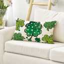 AVOIN colorlife St Patricks Day Lucky Clover Polka Dot Throw Pillow Cover, 12 x 20 Inch Shamrock Cushion Case Decoration for Sofa Couch, Green
