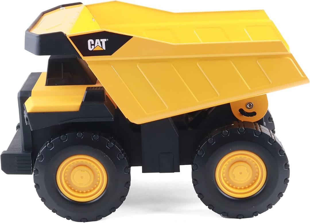 CAT Construction Toys, Steel Dump Truck 16  Real Steel Body, Working Dump Bed, Oversize All-Terrain Wheels, Heavy-Duty Construction Vehicle for Indoor/Outdoor Play, Kids Ages 3 +