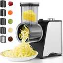 Electric Cheese Grater for Block Cheese, 250W Electric Vegetable Slicer, Salad Shooter with 5 Different Blades, Electric Graters for Kitchen, Cheese, Vegetables