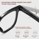 miyya Stylish Reading Glasses for Women, Cheaters Eyeglasses, Oversized Blue Light Readers, Fashion Eye Glasses (Black)