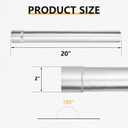 2" Custom Mandrel Straight Exhaust Pipe, 20" Long, Made of Mild Steel Fit 2 Inch Exhaust System