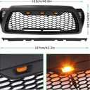 Mesh Grille Compatible For Toyota Tacoma front grill with 3 LED Lights 2005 2006 2007 2008 2009 2010 2011
