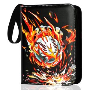Baseball Card Binder, 900 Pockets Baseball Card Holder with 50 Removable Sleeves, Sports Card Binder for Cards Display and Storage, Zipper Card Ablum Book Case for Collectors Boys and Girls Gift
