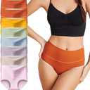 Women's Cotton Underwear High Waiste Full Coverage Ladies panties Breathable Briefs Underpants Regular & Plus Size