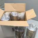 Nervure 240PCS Gold Plastic Cups - 9Oz Gold Rimmed Plastic Cups Disposable