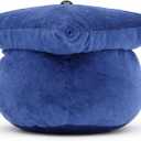 Cute Graduation Cap Plush Figurine, Soft Stuffed Mortarboard Decor with Smiley Face & Gold Tassel, Ideal Graduation Keepsake for Graduates, Friends & Colleagues (Blue)