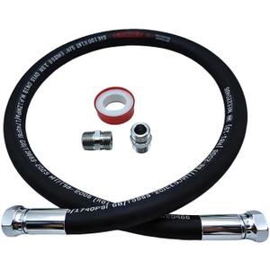 Industrial Grade Compressor Jumper Hose 3/8" NPT Male x 12" Length,Rubber Air Hose with Both Sides 360°Swivel Fittings,2318 PSI & 320°F High Temp & Pressure Resistance for Compressed Air Systems