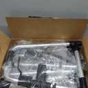 Folding Walker with 2 Skis and 5" Wheels, Lightweight Walkers for Seniors and Adults, Supports Up to 350 Pounds, Adjustable Height, Compact Standard Walker, Black