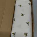 Hahafelt 3 Pcs Changing Pad Liners Fits in Peanut Shaped Changing Pad Waterproof Diaper Mats Organic Cotton Mats are Warm on Baby's Back, Washable Reusable (Bee,Cream Color)