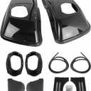 Vivid Black 6x9 Speaker Lids CVO Style For Harley 2014-Later Touring Saddlebags Road King, Road Glide, Street Glide, Ultra Limited, Electra Glide Standard