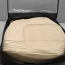 Coverado Car Seat Covers Full Set, Luxury Faux Leather Waterproof Seat Cover, 5 Seat Universal Seat Covers for Cars, Front and Back Car Seat Protector, Beige Leather Seat Cover Fit for Most Cars