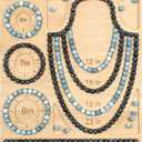 Petoysoso Bead Boards for Jewelry Making, Bamboo Beading Board for Necklace & Bracelet,Jewelry Making Supplies,Bead Tray Supplies DIY, Necklace & Bracelet-M2