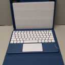 Harvopu Compatible for iPad 11th 10th Generation Case with Keyboard, Folio Cover with Pencil Holder, Multi-Touch Trackpad, 7 Color Backlit, Detachable Keyboard for iPad (A16) 11th/10th Gen (Navy Blue)