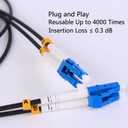 GESD 50 Meter Outdoor Armored LC to LC Duplex Port Fiber Optical Patch Cable SM Jumper Cord - SingleMode 9/125um (LSZH OS1/OS2 Compatible) 50M/160ft