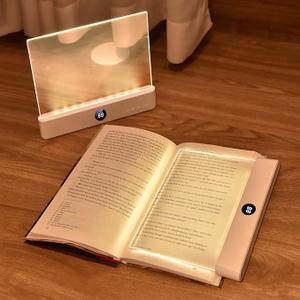 LED Book Light and Night Light 2 in 1, 3 Color Temperatures & Stepless Dimming, USB Rechargeable Reading Light with Timer for Night Reading (White)