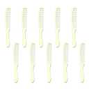 10 Pcs Combs Bulk Individually Wrapped White Plastic for Homeless Shelter Travel Personal Care Disposable Hair Single Use Portable Hygiene Supplies Charity Events