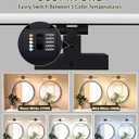 Zouzai Second Generation Modern LED Bathroom Vanity Light Bar Black IP44 Over Mirror Bath Wall Fixture 5CCT Adjustable, Dual-Sided, 180 Adjustable Angle (24 inch)