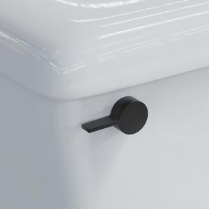 RAVINE Premium Modern Luxury Universal Toilet Handle Replacement, Majestic Collection. Toilet Lever Replacement, Easy Install (Black, Front Mount)