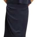 Theory Women's Short Sleeve Peek Cami Top, Navy/Black, 14