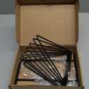 Triangle Desk File Organizer, 7 Slots Metal File Sorter Magazine Holder Document Rack,Desktop Bookshelf Organizer for Office Home School,Black (1-Set)