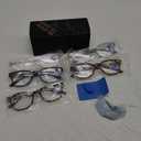 BLS BLUES 5 Packs Reading Glasses for Women Blue Light Blocking, Vintage Computer Eyewear (*Leopard/Tortoise/Black/Grey/Clear)
