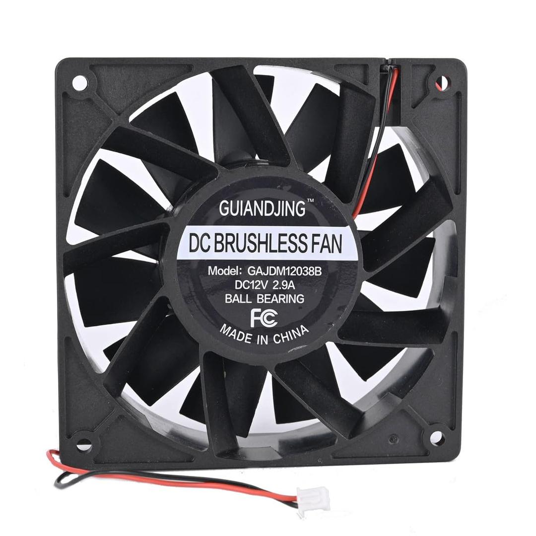 1238 Fan 120mm 38mm DC 12V 2Pin High CFM Brushless Dual Ball Bearing 5000RPM (120mm x 38mm)