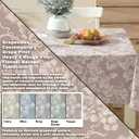 Lintex Home Bargains Plus 60 x 84 Inch Rectangle Vinyl Tablecloth with Flannel Backing, Traditional Grapevine Print, Waterproof Indoor Outdoor Dining Room, Party and Banquet Table Cover, Taupe