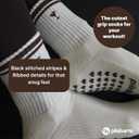 PILA-BARRE Womens Crew Grip Socks Non Slip for Pilates & Barre, 5-11