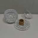 Caviar Server Set,Chilled bowl Glass Caviar Dish With Lids,ice bowls to keep food cold, Elegant Serving Tray for Caviar Shrimp and Party Appetizers dip bowl ice cream (Leaf-Large 5.1''x7.1'')